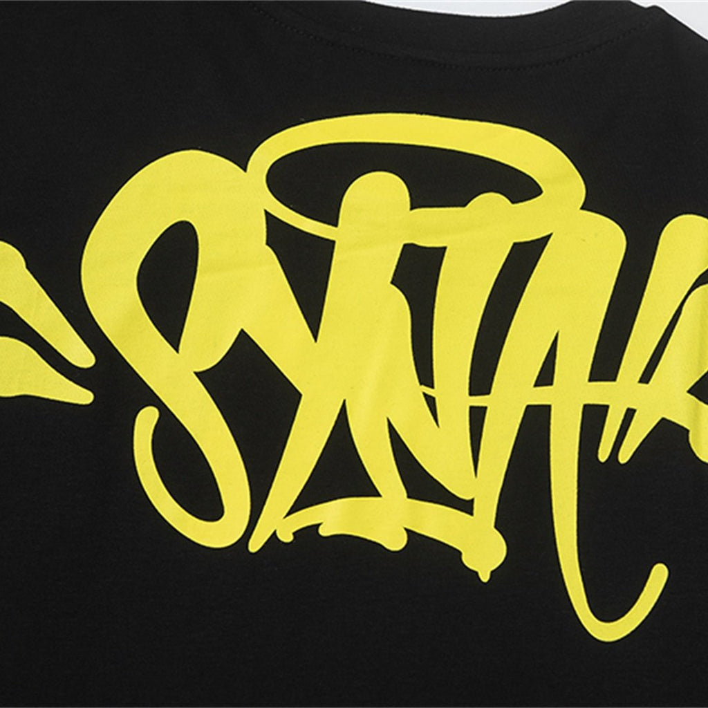 Syna World Urban Herren T-Shirt – Premium Baumwolle, Lässiger Grafikdruck Streetwear