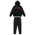 Trapstar Irongate Arch Chenille Trainingsanzug – Stilvoller Rot-Schwarz Streetwear Look