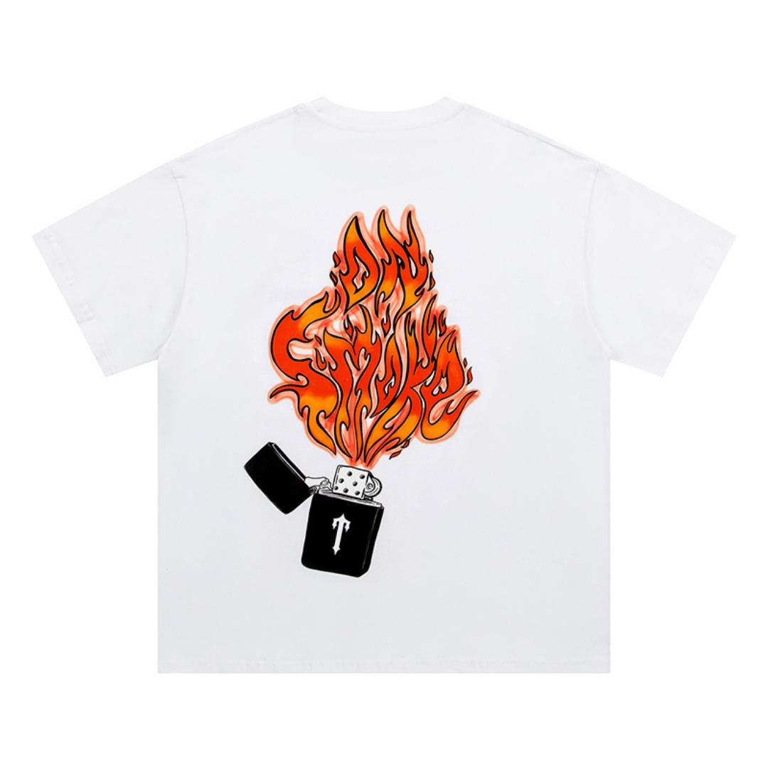 Trapstar Decoded Fire Lighter T-Shirt: Exklusives Streetwear Baumwoll-Shirt mit Grafik