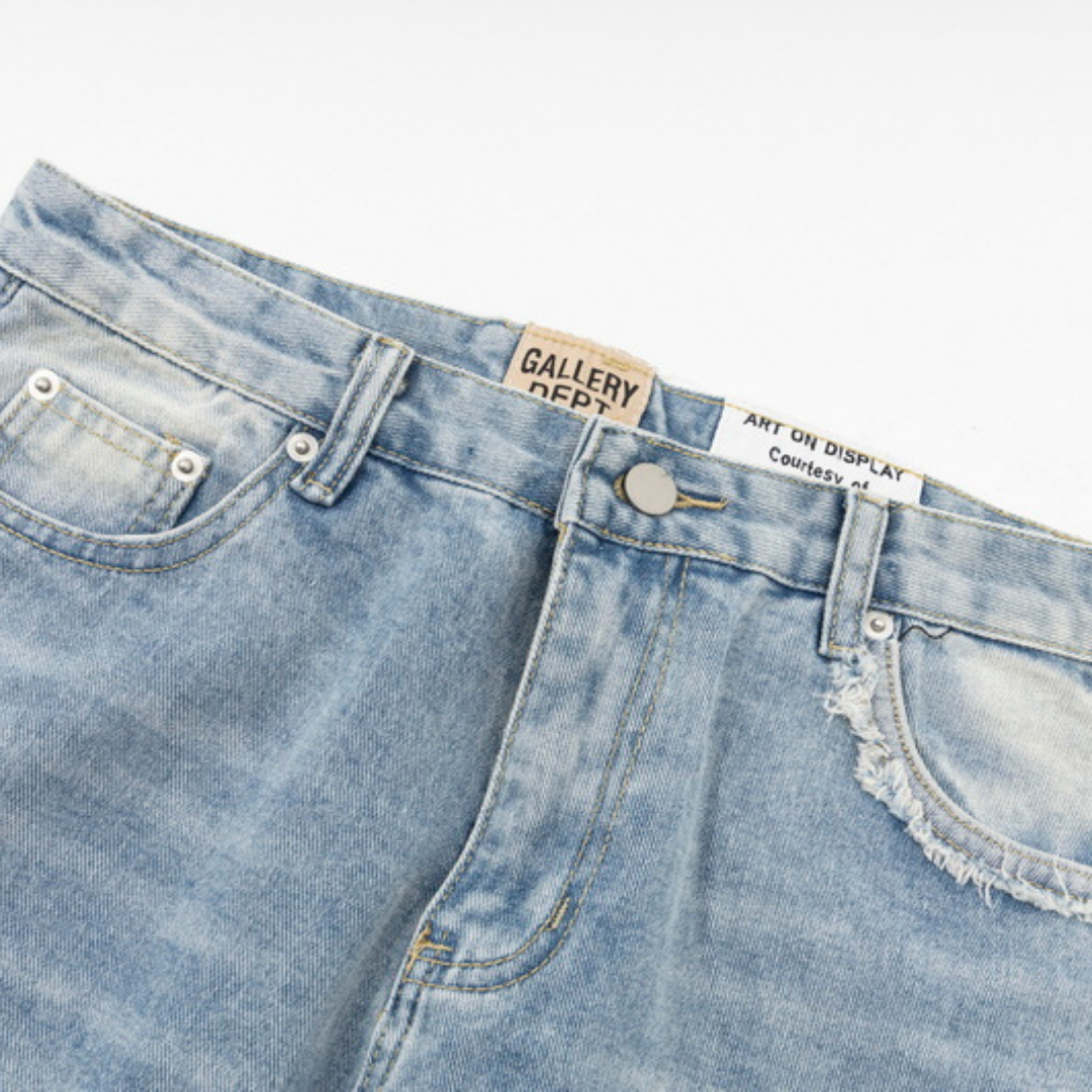 Gallery Dept. Künstlerische Handbemalte Jeans: Einzigartiger Streetwear Denim mit Farbklecksen