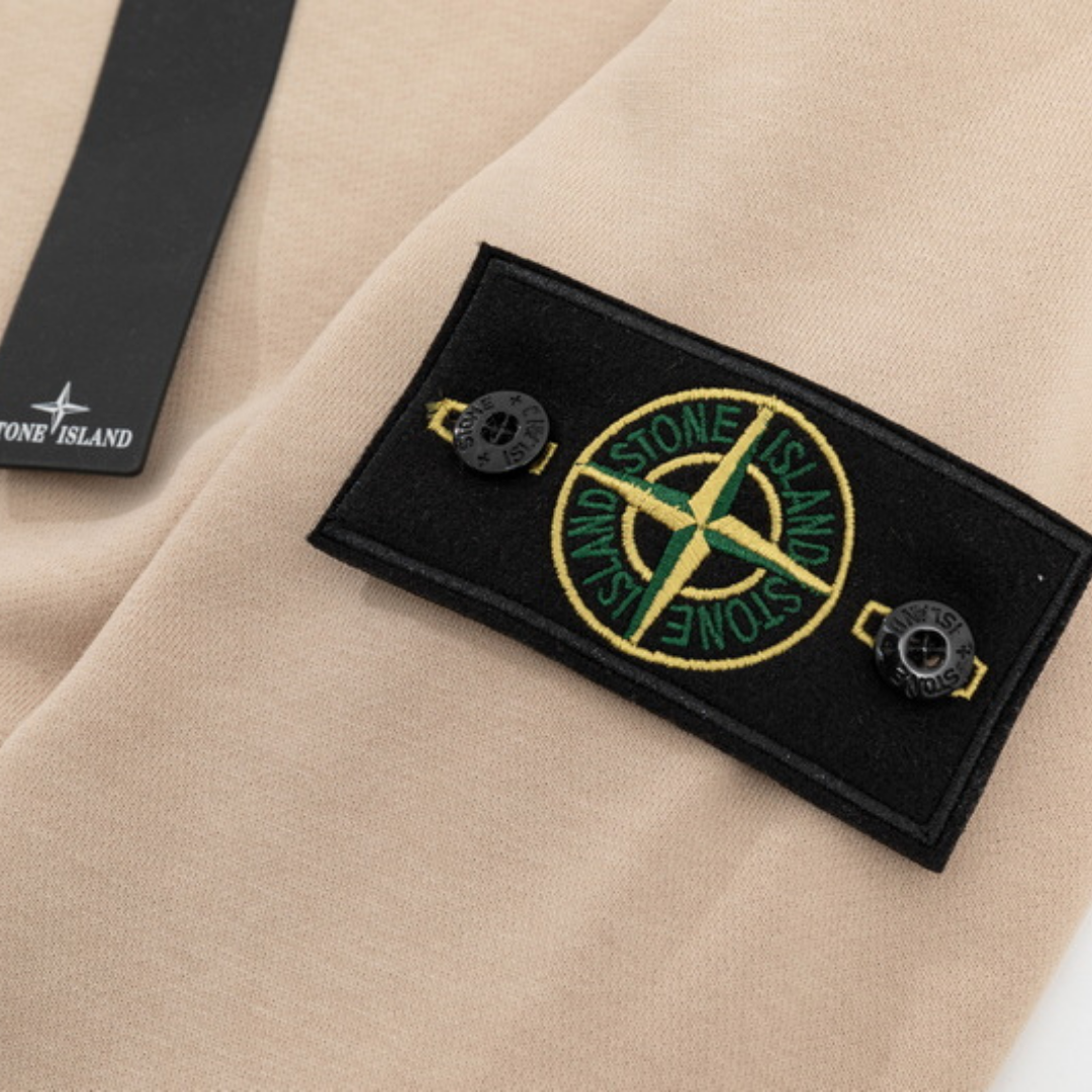 Stone Island Herren Kapuzenpullover Grün – Premium Baumwolle, Ikonischer Kompass-Patch, Urbaner Style