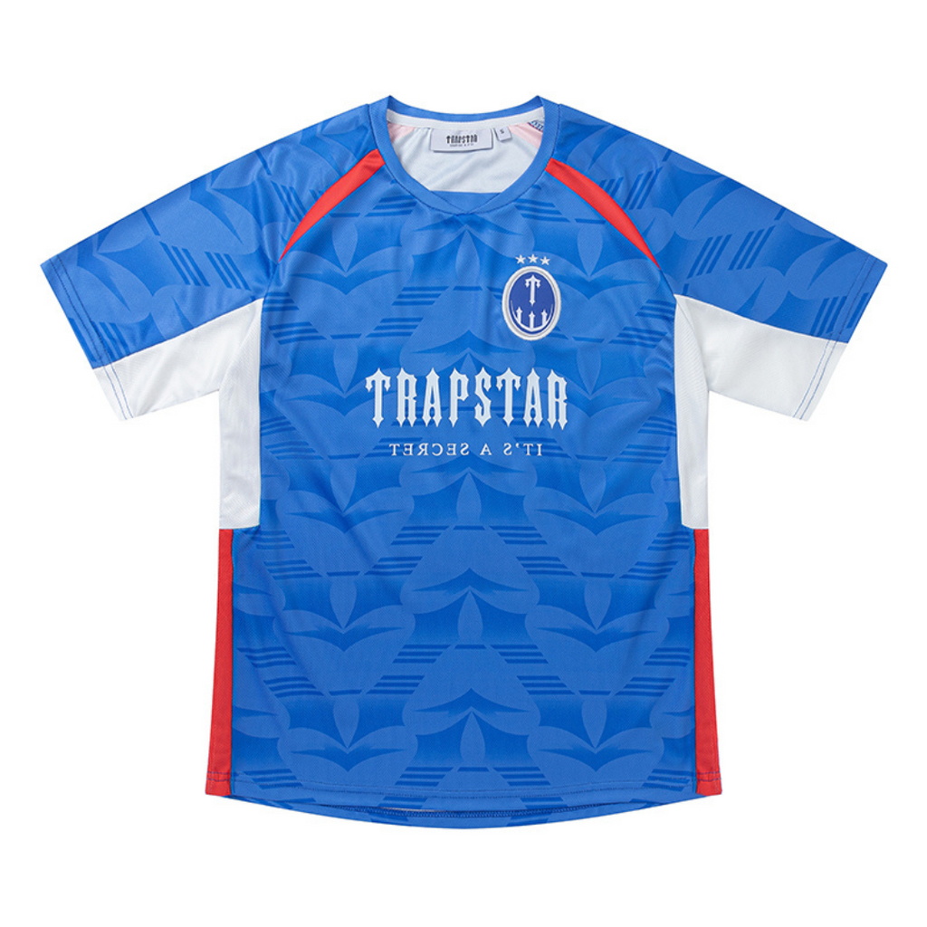 Trapstar Irongate Gradient Blau Rot T-Shirt: Stylisch, Bequem, Urban Streetwear Look