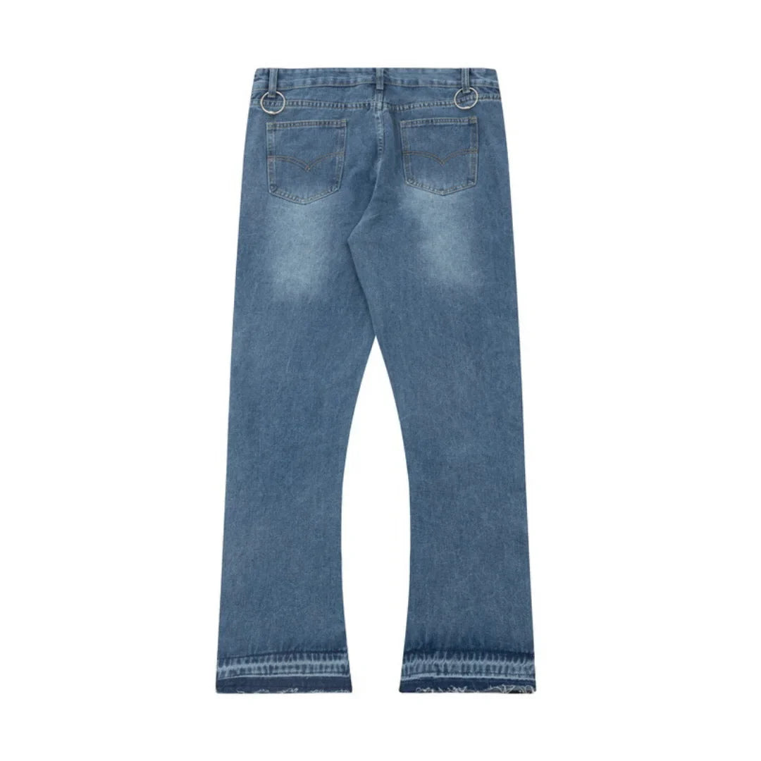 Gallery Dept. Designer Denim Jeans mit Farbspritzern – Einzigartige Streetwear Hose