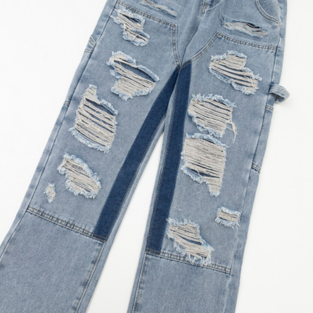 Gallery Dept. Handbemalte Denim Jeans – Einzigartiger Streetwear Künstler-Look Unisex