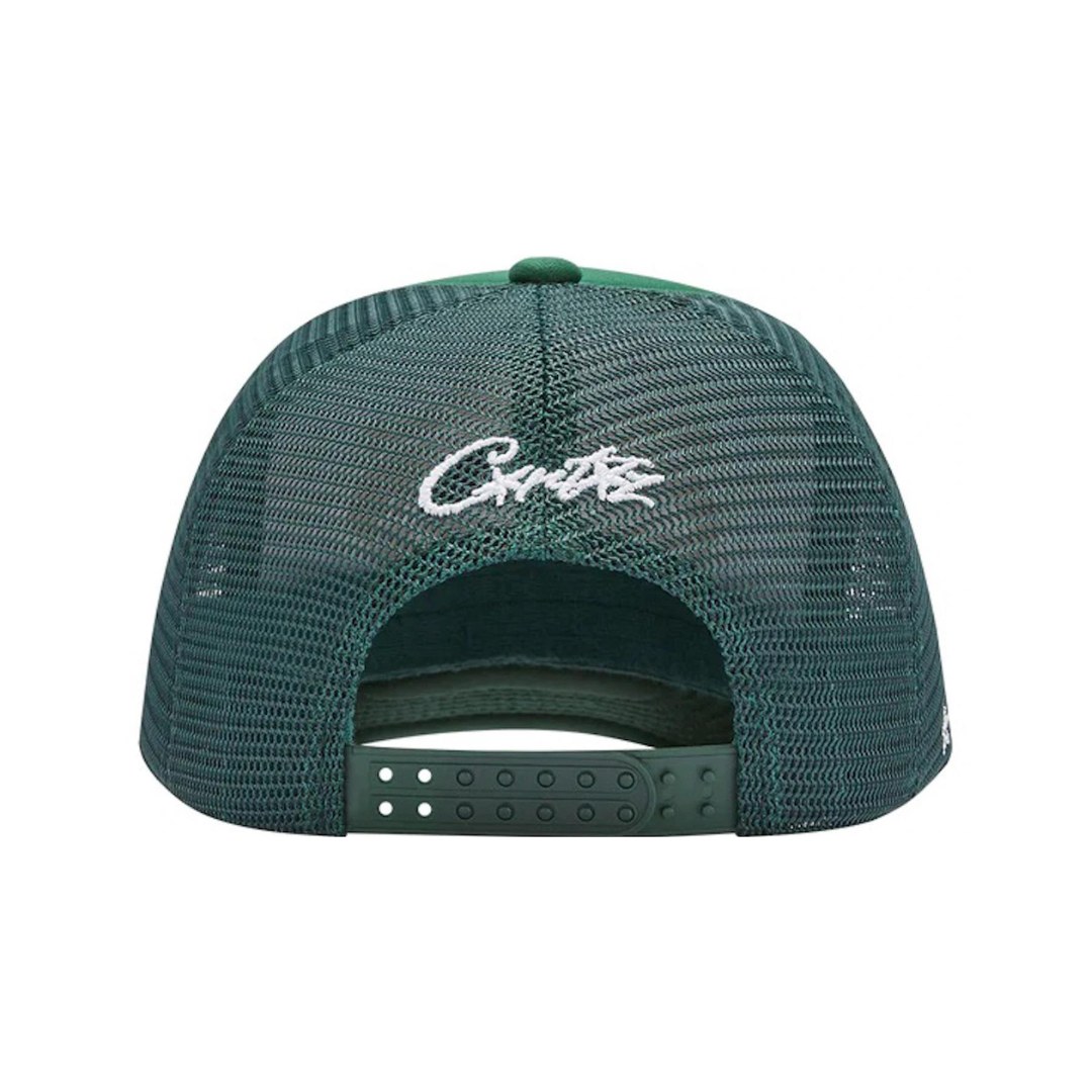 Corteiz Trucker Alcatraz Netz-Cap – Grüne Streetwear Kappe für Urbanen Stil