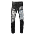 Amiri Bandana Logo Distressed Jeans: Luxuriöse Designer-Denim für Rock-Chic-Streetwear