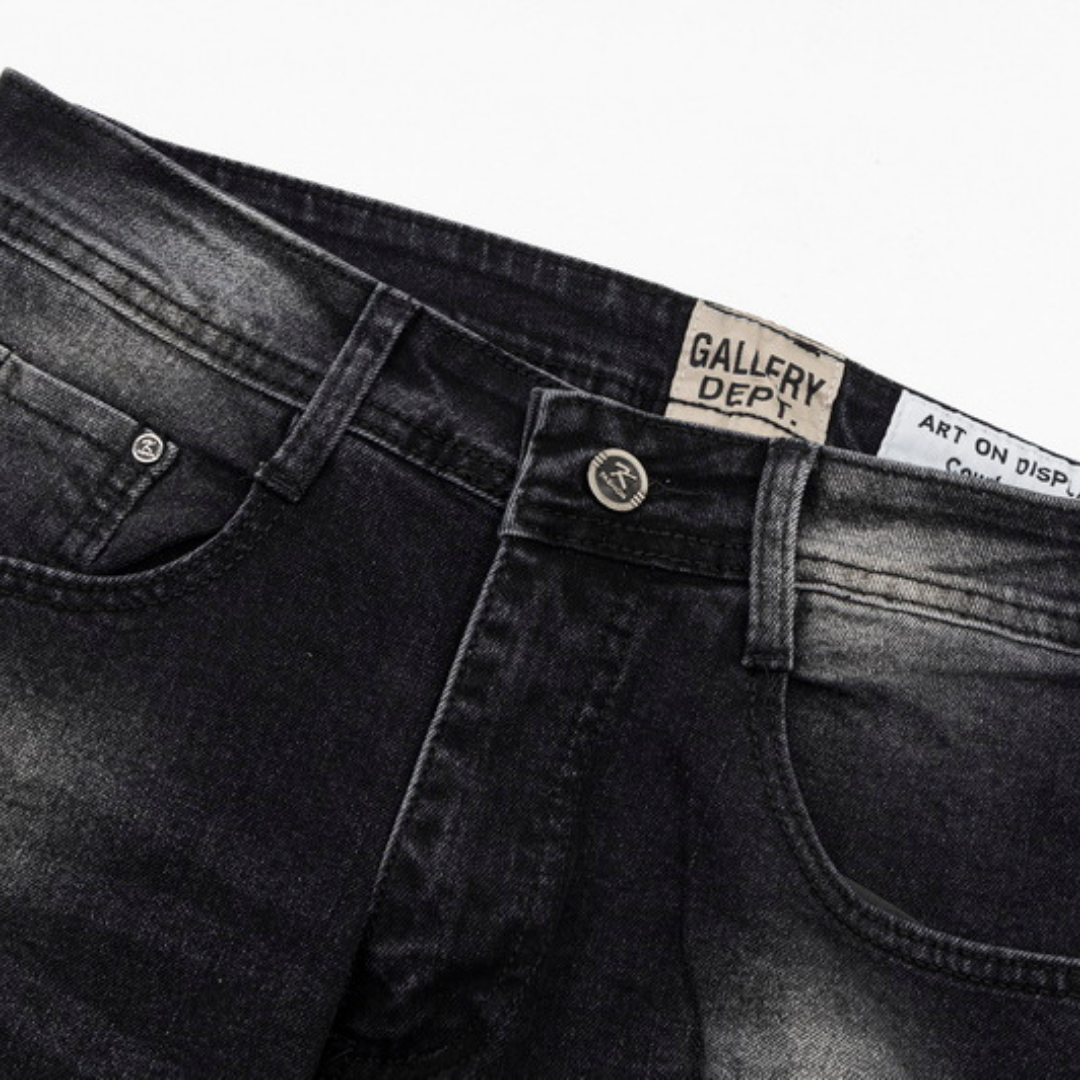 Gallery Dept. Bemalte Jeans: Einzigartiger Streetwear Denim mit Künstlerischen Details