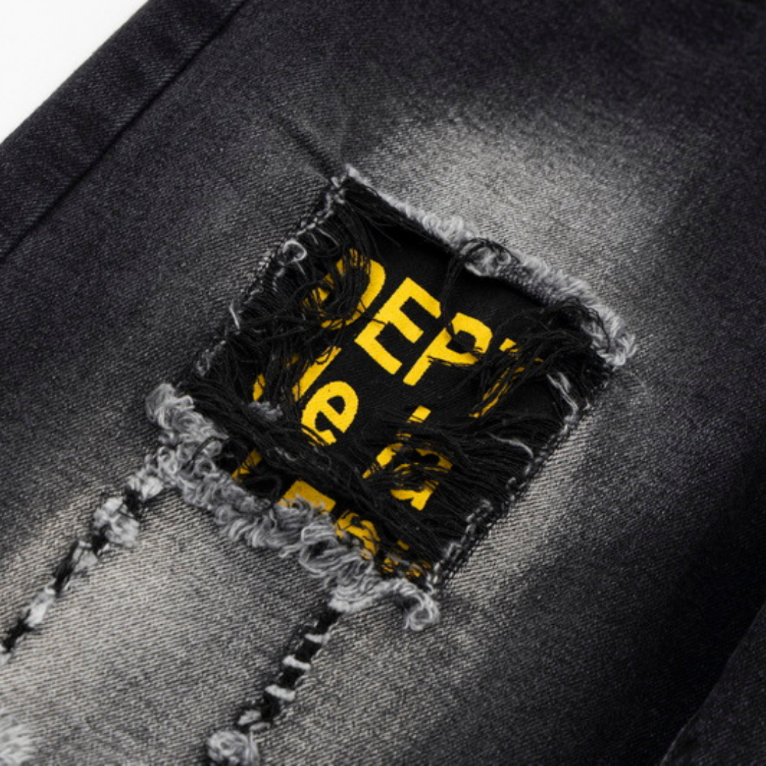 Gallery Dept. Handbemalte Distressed Denim Jeans – Einzigartiger Künstlerischer Streetwear-Look