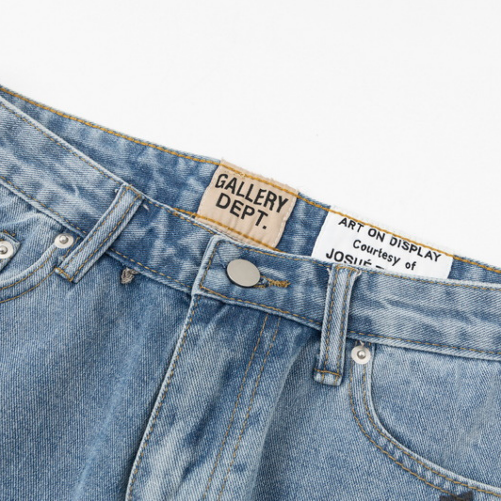 Gallery Dept. Designer Bemalte Jeans - Einzigartige Streetwear mit Farbklecksen