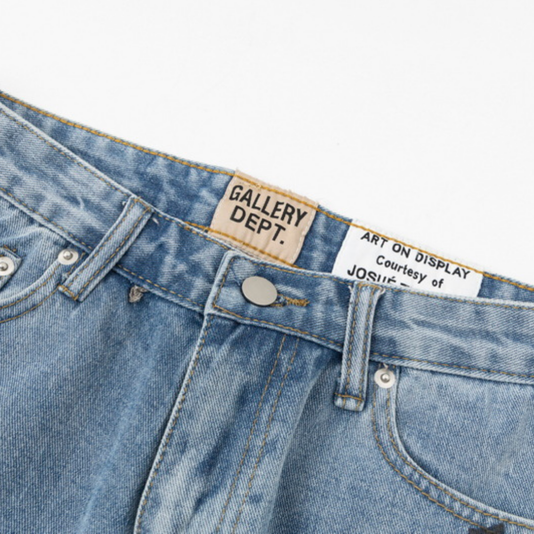Gallery Dept. Designer Bemalte Jeans - Einzigartige Streetwear mit Farbklecksen