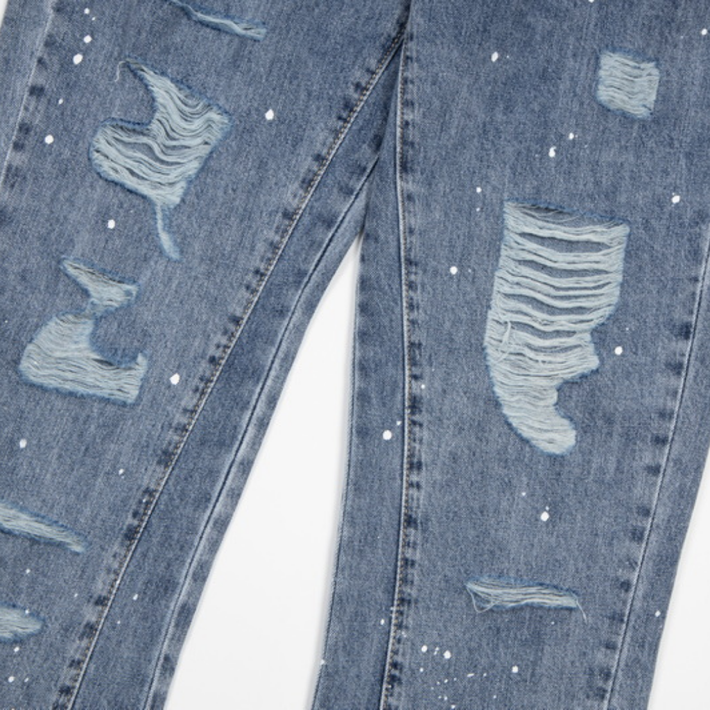 Gallery Dept. Handbemalte Denim Jeans – Künstlerisch, Oversized, Einzigartig, Streetwear-Statement