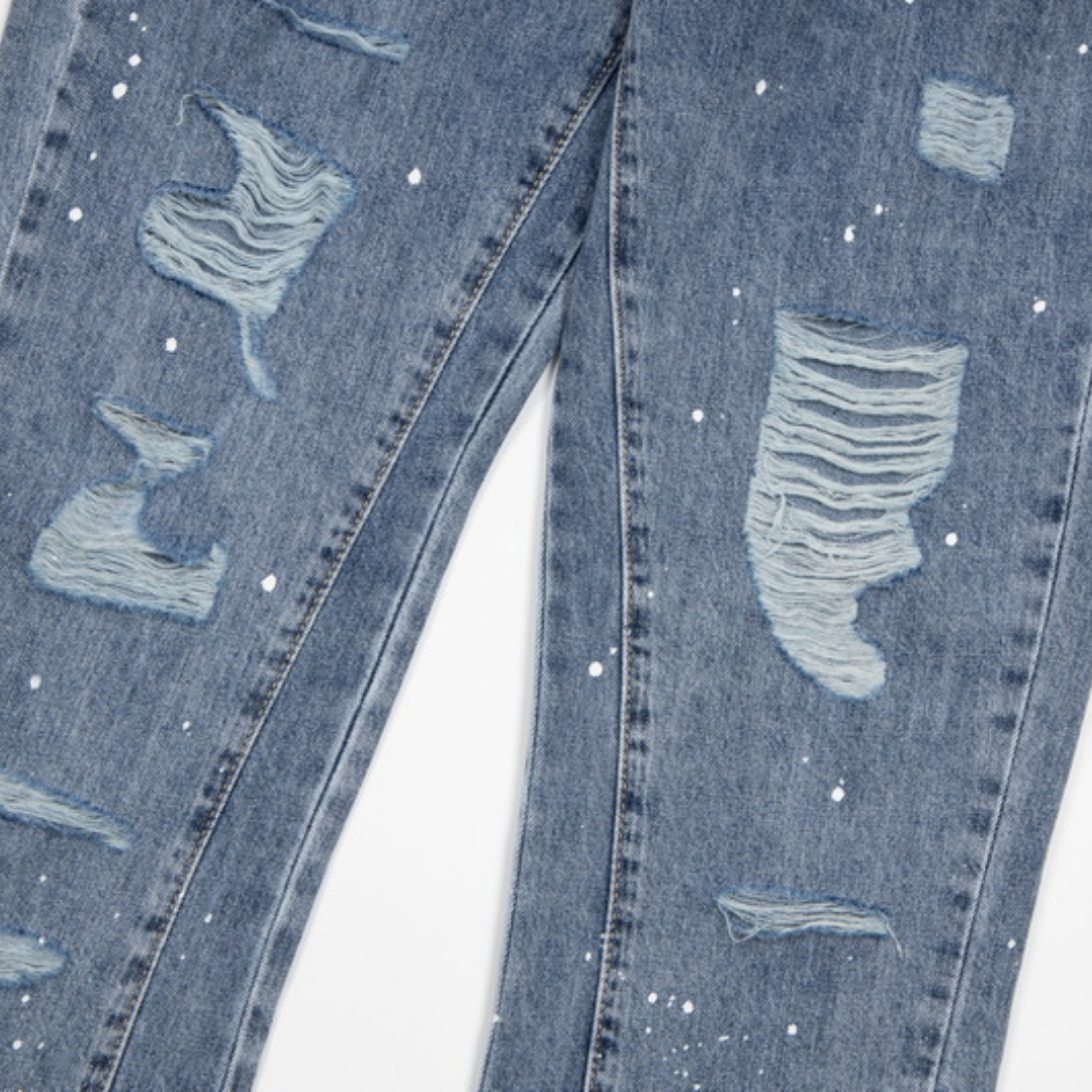 Gallery Dept. Handbemalte Denim Jeans – Künstlerisch, Oversized, Einzigartig, Streetwear-Statement