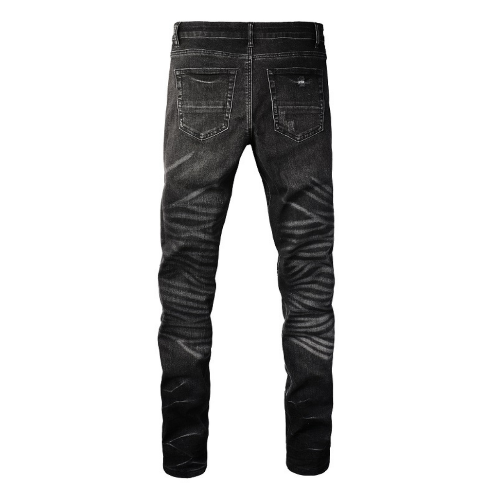 Amiri Schwarze Diamant-Jeans für Herren – Luxuriöse Designer-Denim mit Distressed-Effekt
