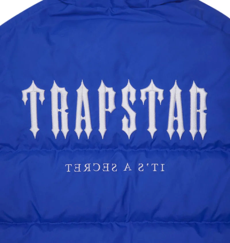 Trapstar Decoded 2.0 Kapuzen-Pufferjacke Blau – Warm, Stylisch, Streetwear für Herren