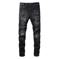 Amiri Black Bandana Camouflage Jeans für Herren – Luxuriöser Streetwear-Stil