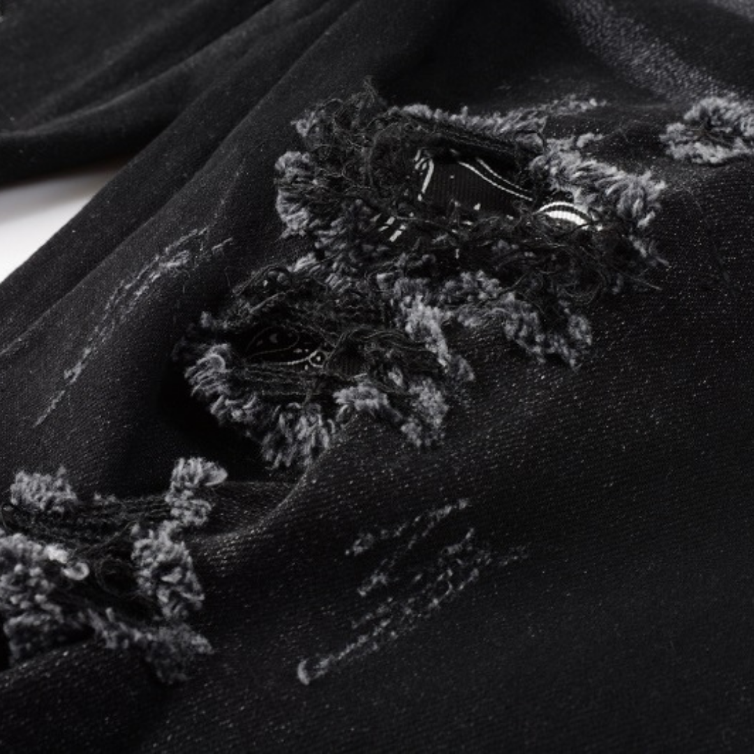 Amiri Black Bandana Camouflage Jeans für Herren – Luxuriöser Streetwear-Stil