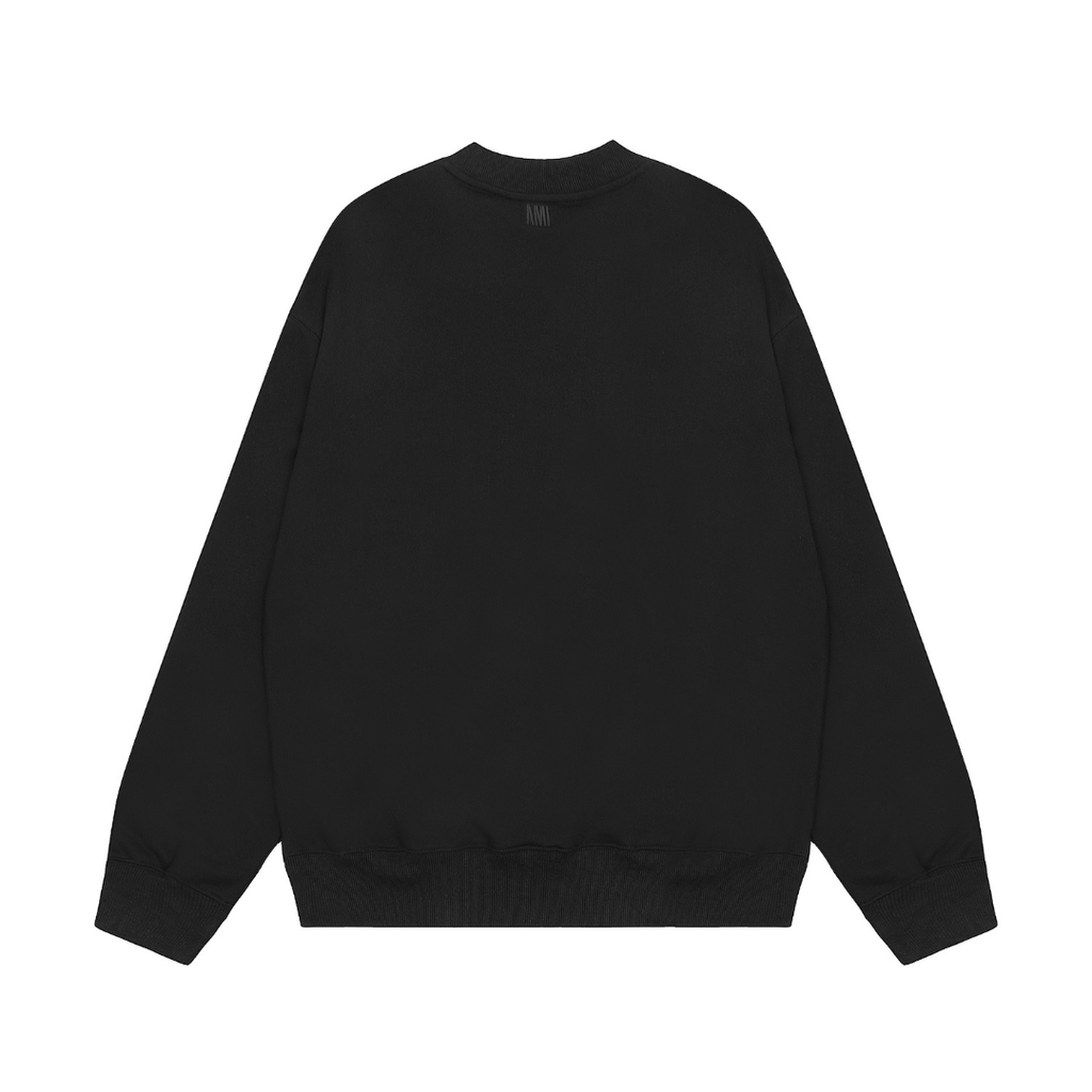 Eleganter AMI Paris Unisex Hoodie mit Herz-Logo-Stickerei – Luxuriöser Baumwoll Kapuzenpullover