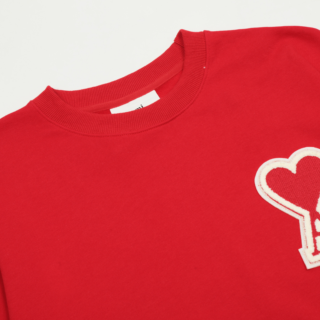 Exklusiver AMI Paris Herz Logo Unisex Hoodie – Bequemer Baumwoll-Pullover für Stilbewusste