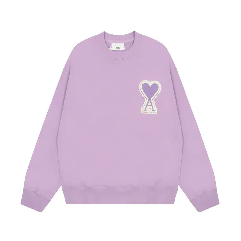 AMI Paris Unisex Designer Hoodie mit Herz-Logo - Komfortabler Baumwoll-Sweatshirt