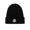 Moncler Luxus Schwarze Wintermütze – Wärme und Stil für kalte Tage