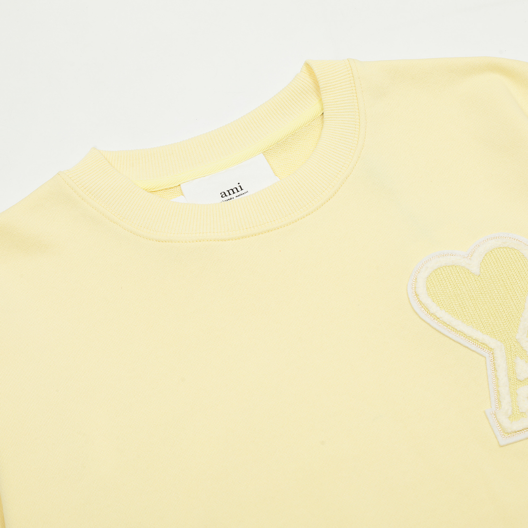 AMI Paris Unisex Herz-Logo Hoodie Baumwolle Komfort Stilvoller Kapuzenpullover