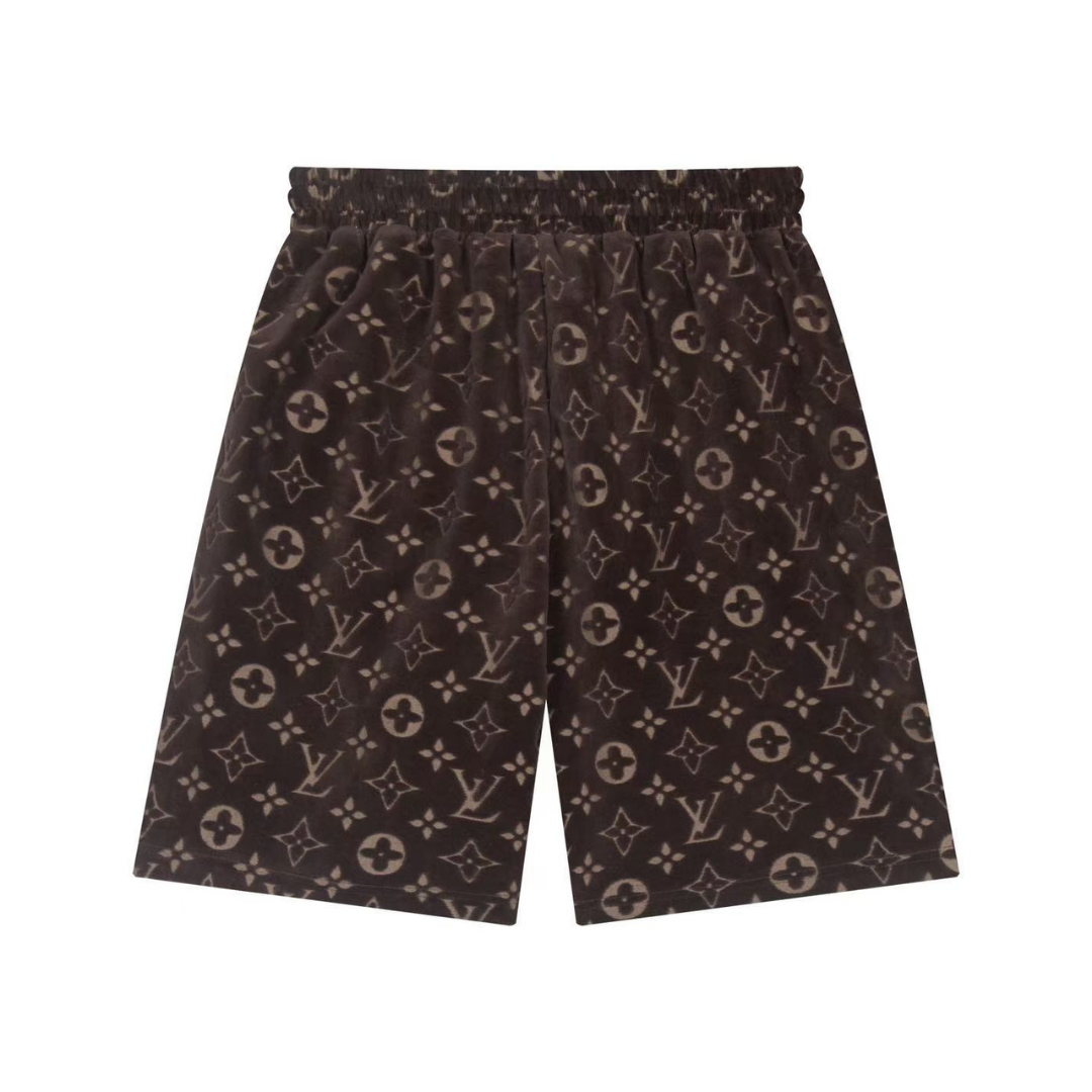 Luxus Louis Vuitton Shorts Monogramm Design Baumwolle Schwarz Herren Sommer Style