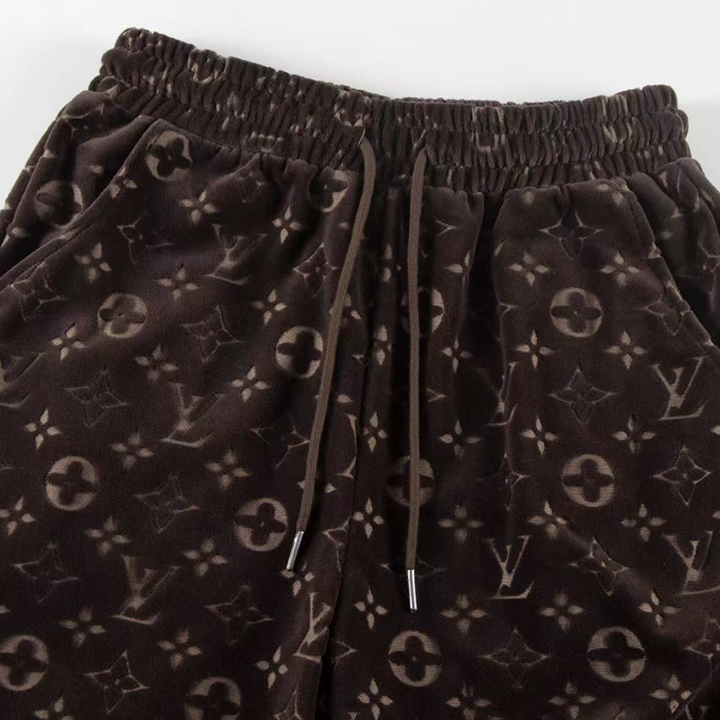 Luxus Louis Vuitton Shorts Monogramm Design Baumwolle Schwarz Herren Sommer Style