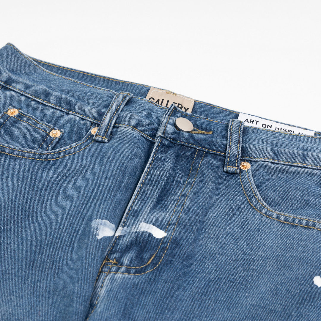 Einzigartige Gallery Dept. Paint Jeans für Herren – Handbemalt, Oversize-Passform, Streetwear-Meisterwerk