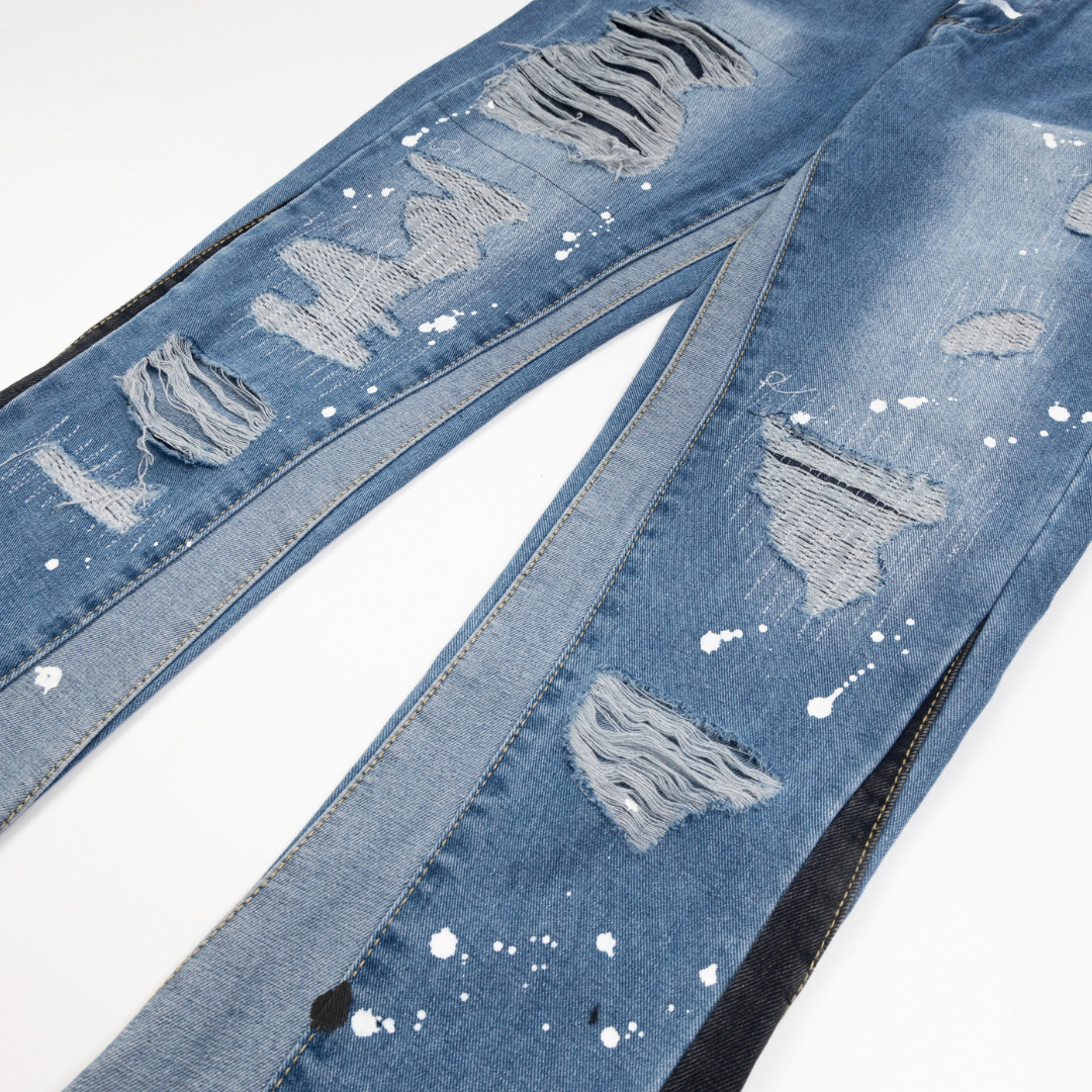 Einzigartige Gallery Dept. Paint Jeans für Herren – Handbemalt, Oversize-Passform, Streetwear-Meisterwerk