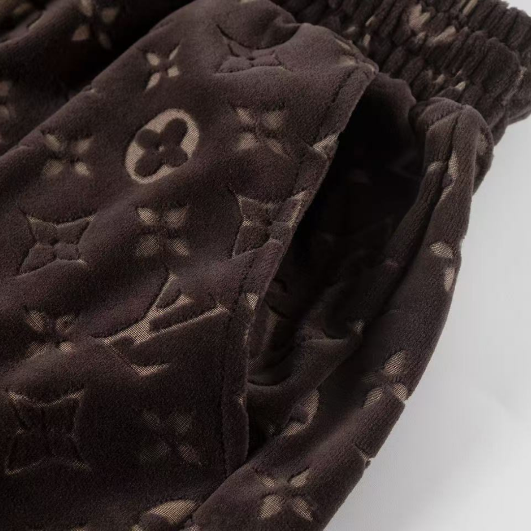 Luxus Louis Vuitton Shorts Monogramm Design Baumwolle Schwarz Herren Sommer Style