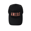 Amiri Luxus Baseballkappe Schwarz Pink Logo Unisex Verstellbar Streetwear Designer Kopfbedeckung