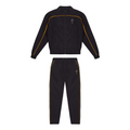 Trapstar Irongate T Shellsuit: Stilvoller Schwarz-Orange Trainingsanzug für Urban-Streetwear