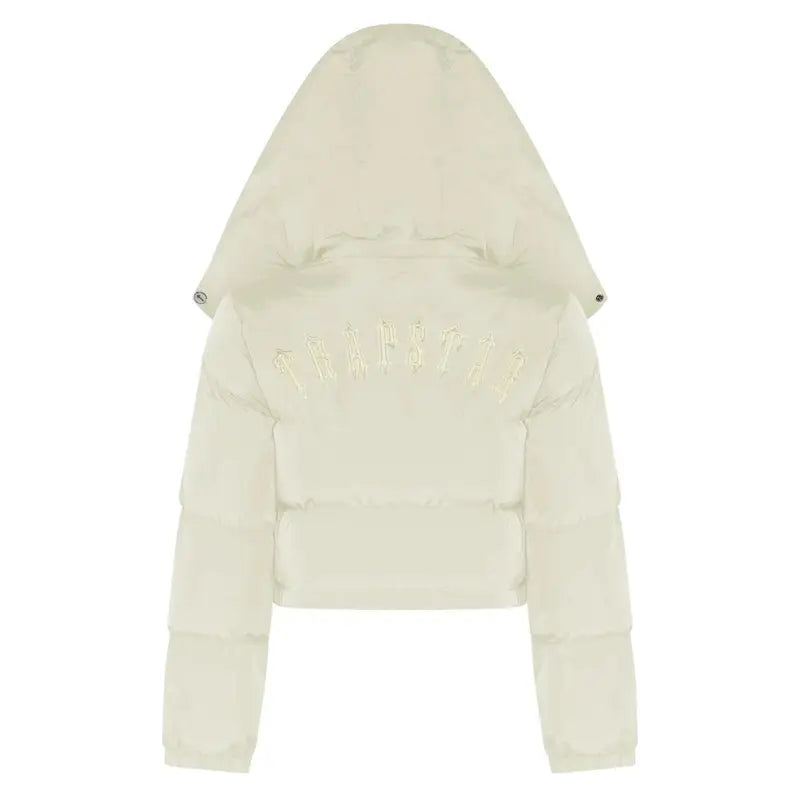 Trapstar Damen Irongate Abnehmbare Kapuze Pufferjacke – Warme Streetwear-Steppjacke