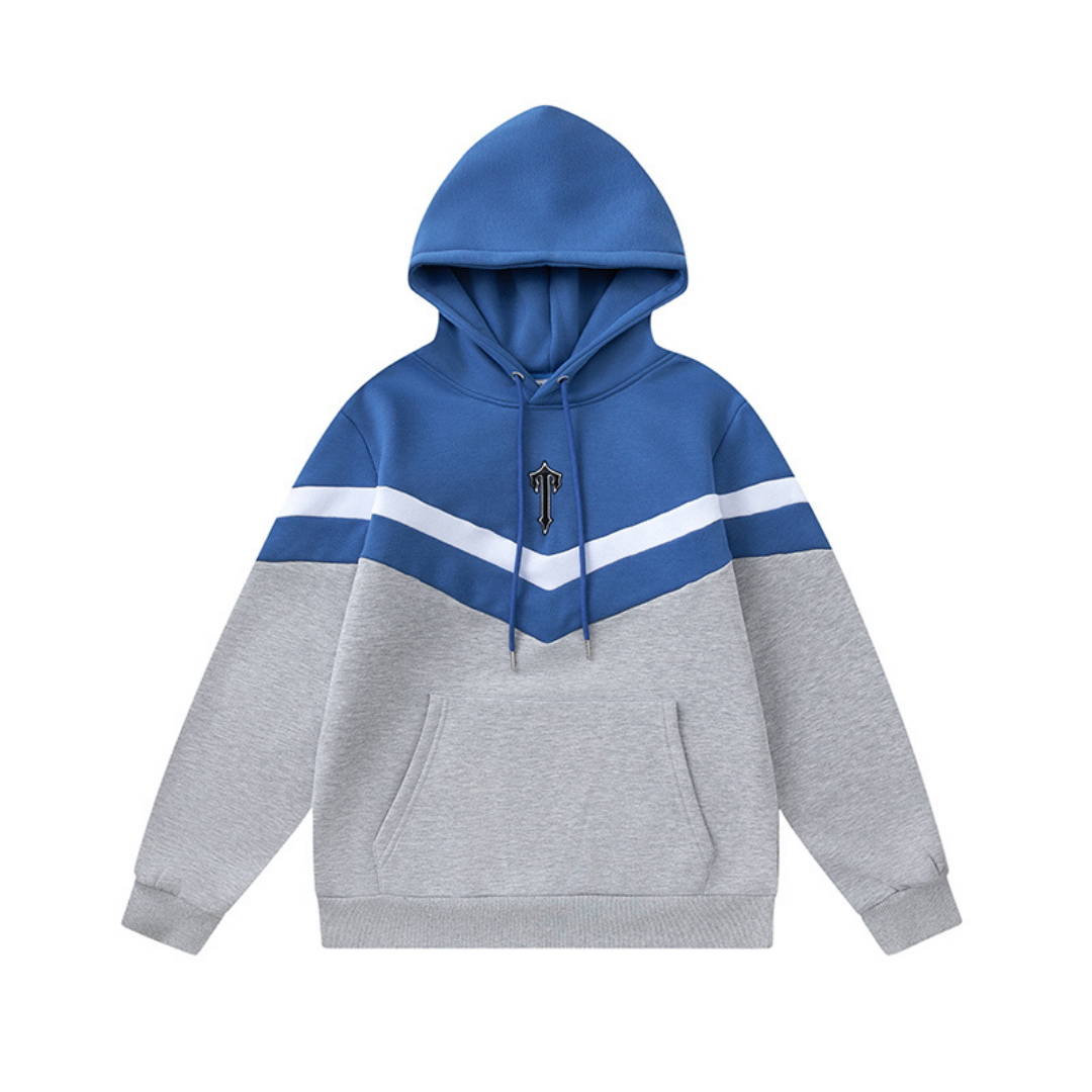 Trapstar V-Stripe Kapuzen-Trainingsanzug Blau – Bequem, Stylisch, Urbaner Look