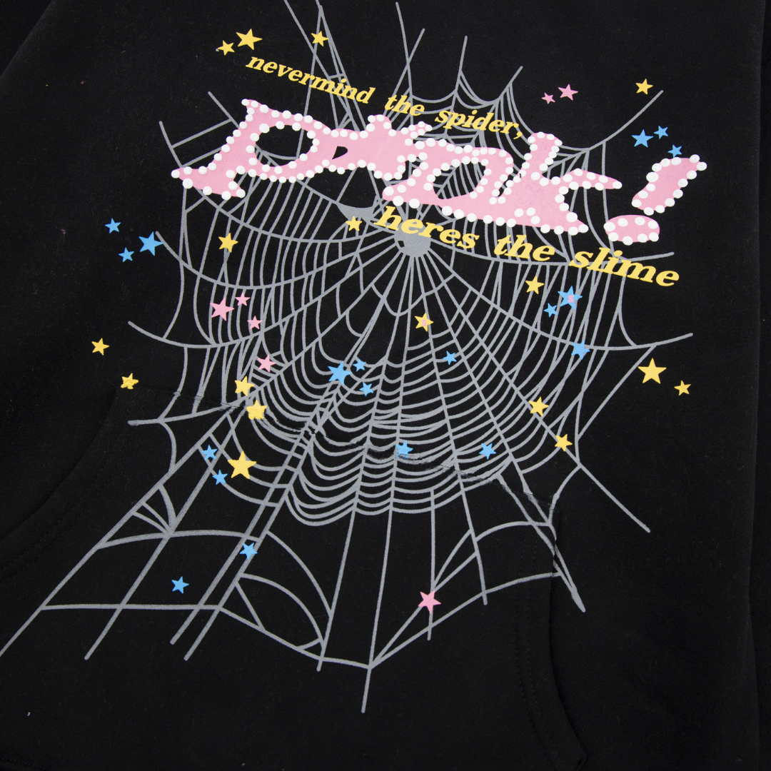 Stylischer SP5DER Spinnennetz Trainingsanzug: Komfortabler Streetwear Jogginganzug für Herren & Damen