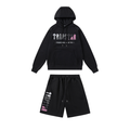Trapstar Decoded 2.0 Kapuzen-Trainingsanzug Schwarz-Pink – Stylischer Urban Streetwear Look