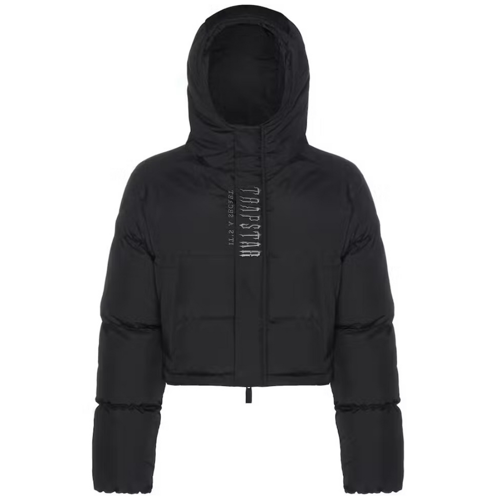 Trapstar Damen Decoded Kapuzen Pufferjacke 2.0 Schwarz Urban Streetwear Winter