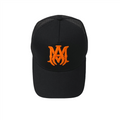 Amiri Luxus Designer Baseball Kappe Schwarz-Orange – Exklusiver Streetwear-Stil für Kenner