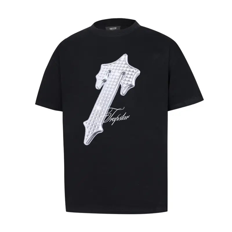 Authentisches Trapstar Logo T-Shirt - Urban Streetwear Baumwolle Schwarz Herren Design