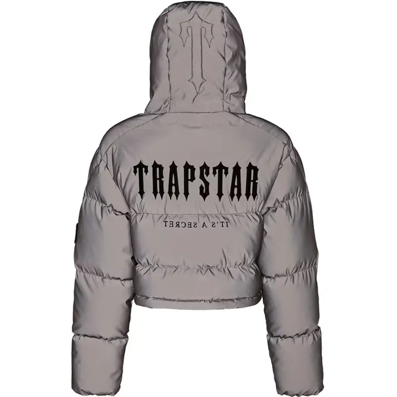 Trapstar Damen Decoded 2.0 Kapuzenjacke Grau Reflektierend Urban Style