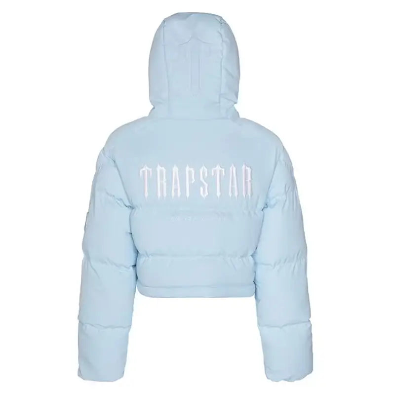Trapstar Damen Decoded Kapuzen Pufferjacke 2.0 – Eisblau, Warm, Modisch & Urban