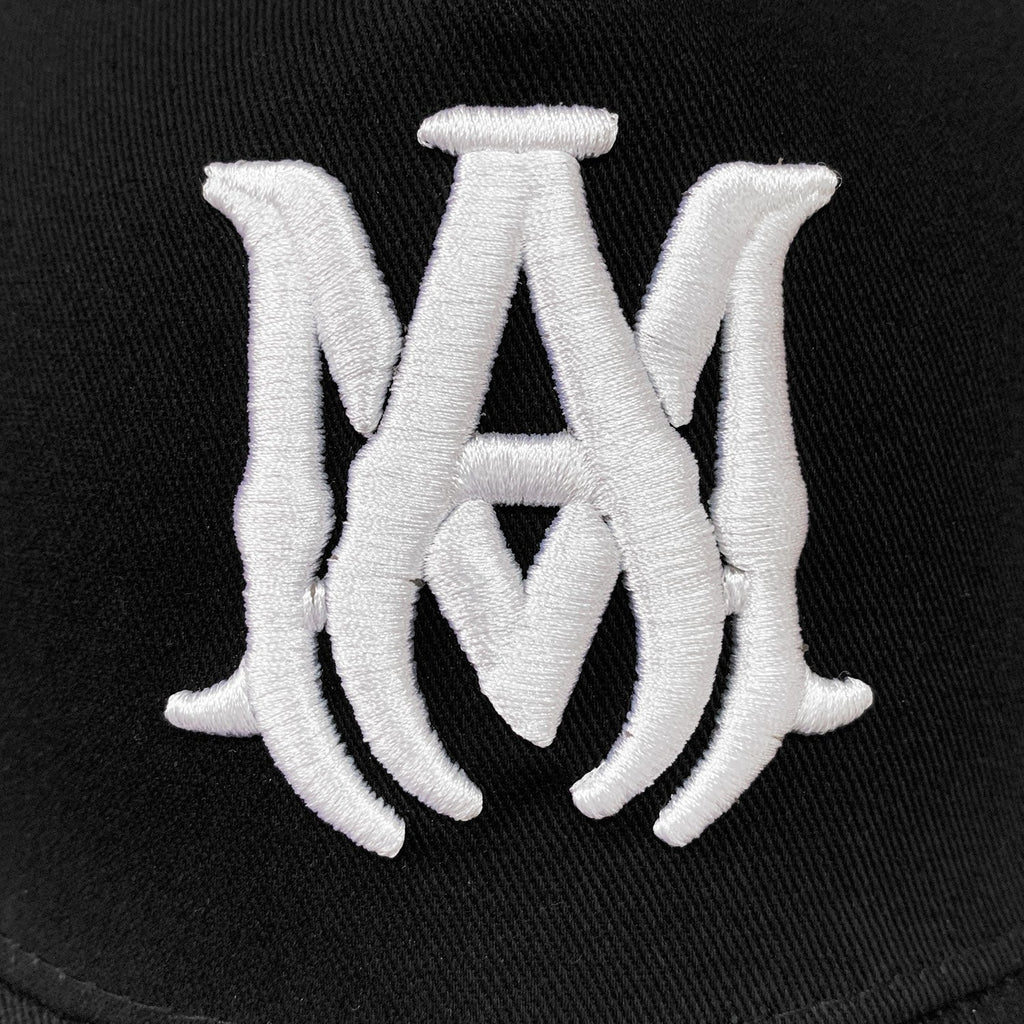 Exklusive Amiri Street Style Kappe Schwarz-Weiß Designer Rock & Roll Mütze