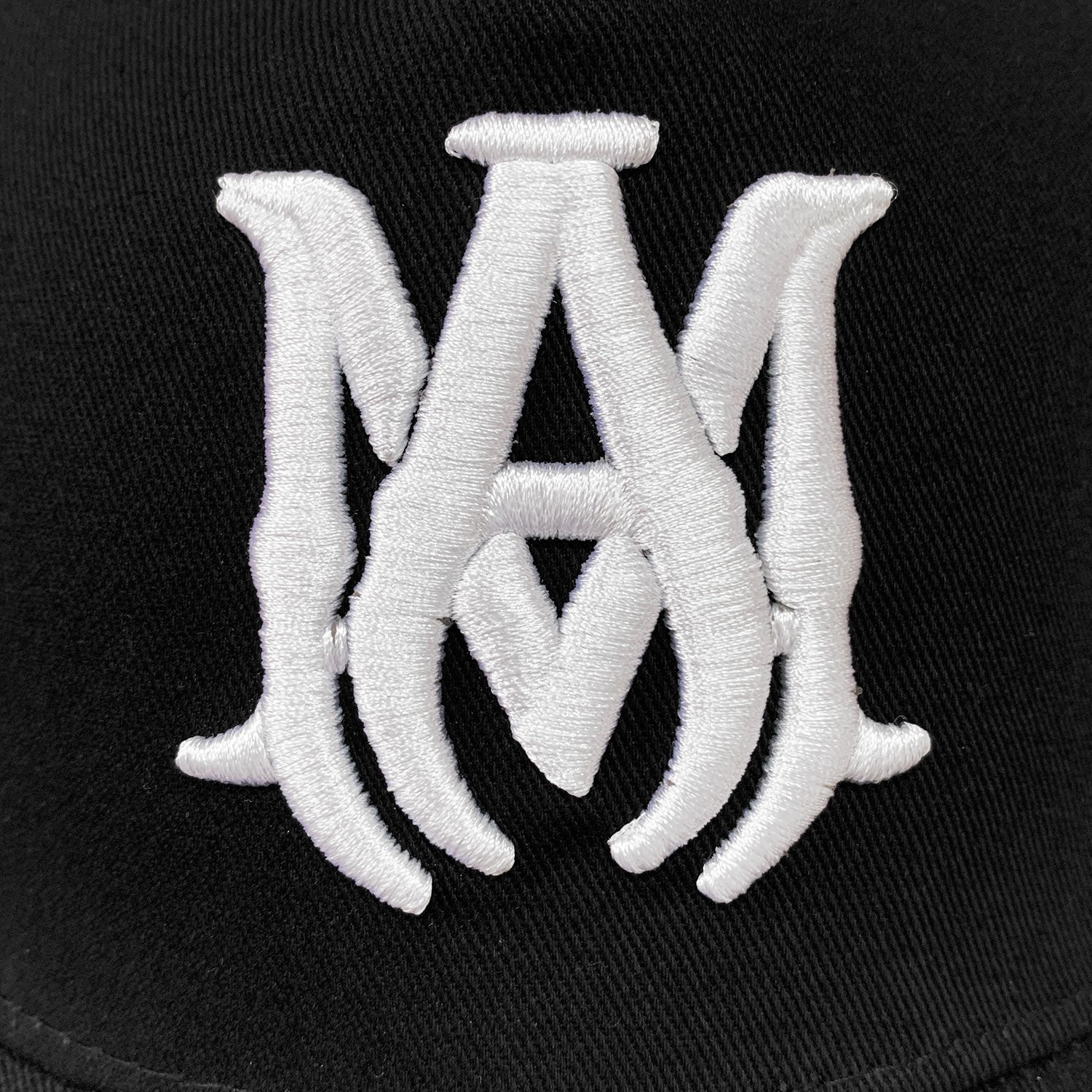 Exklusive Amiri Street Style Kappe Schwarz-Weiß Designer Rock & Roll Mütze