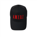 Stylische Amiri Baseballkappe Schwarz Rot Unisex – Premium Urban Headwear