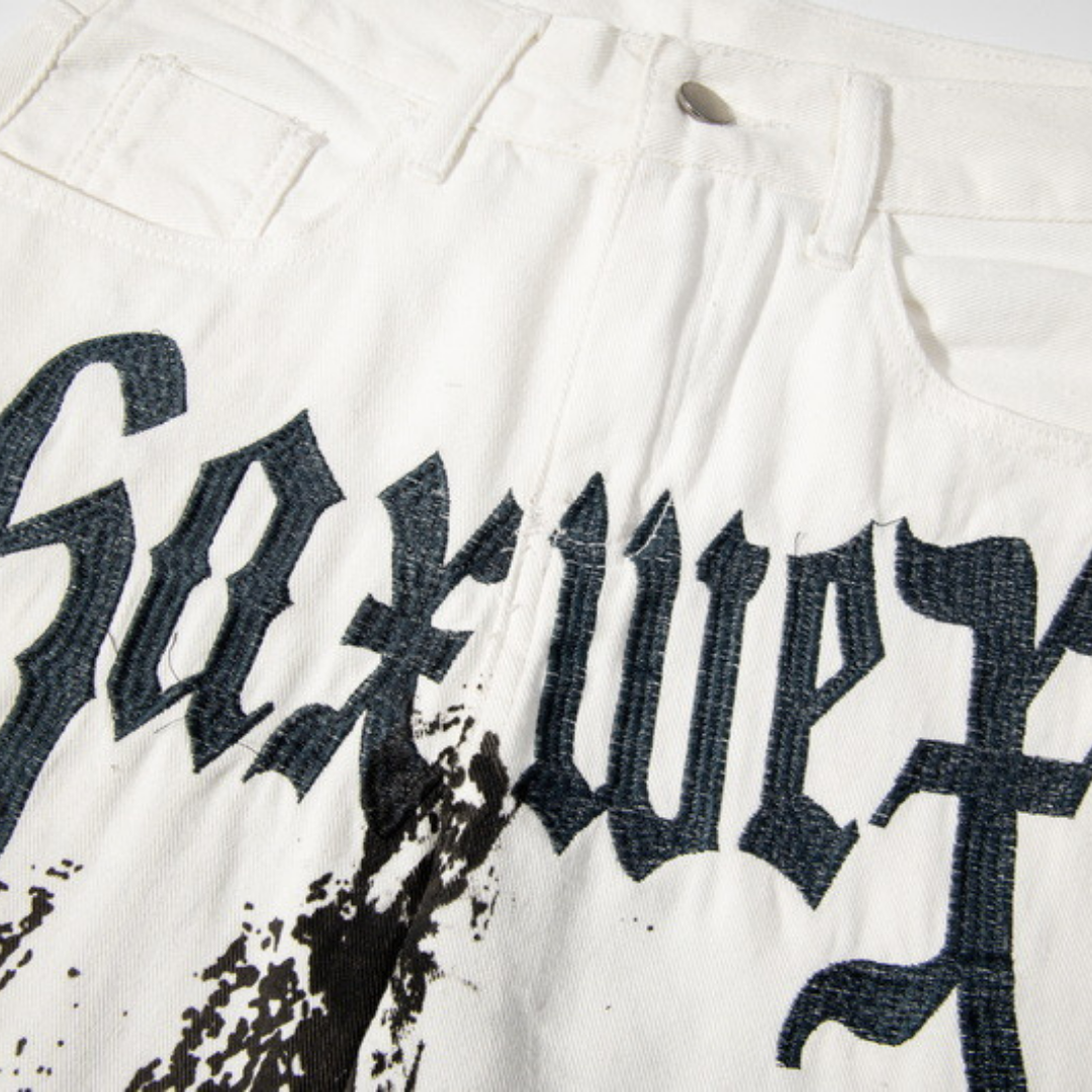 Gallery Dept. Handbemalte Denim Jeans – Einzigartiger Streetwear-Look für Ihn