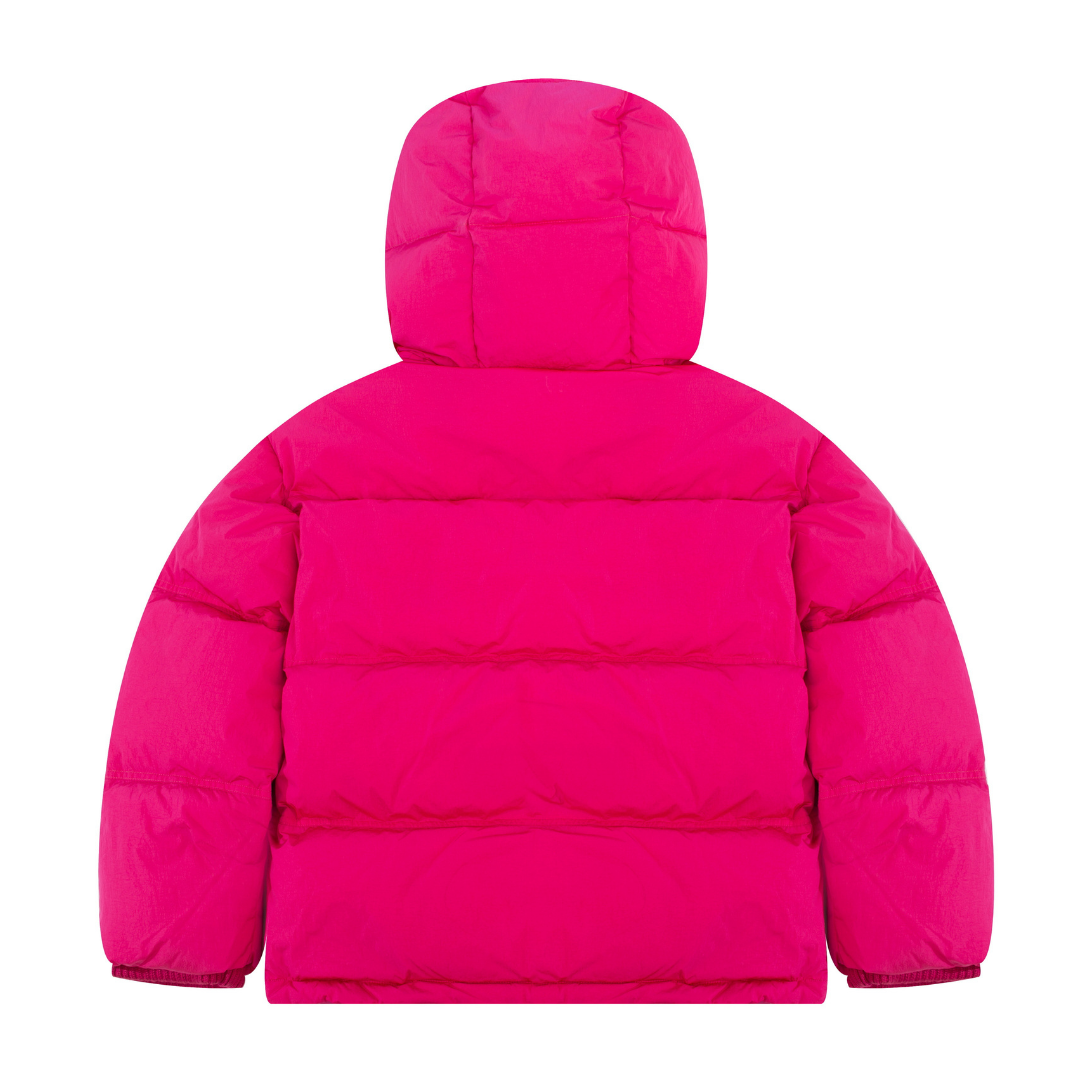 Luxuriöse AMI Paris Damen Rosa Pufferjacke: Trendige Wärme für Stilbewusste