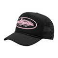 Corteiz Trucker Alcatraz Kappe – Stylish Schwarz Pink Streetwear Unisex Design