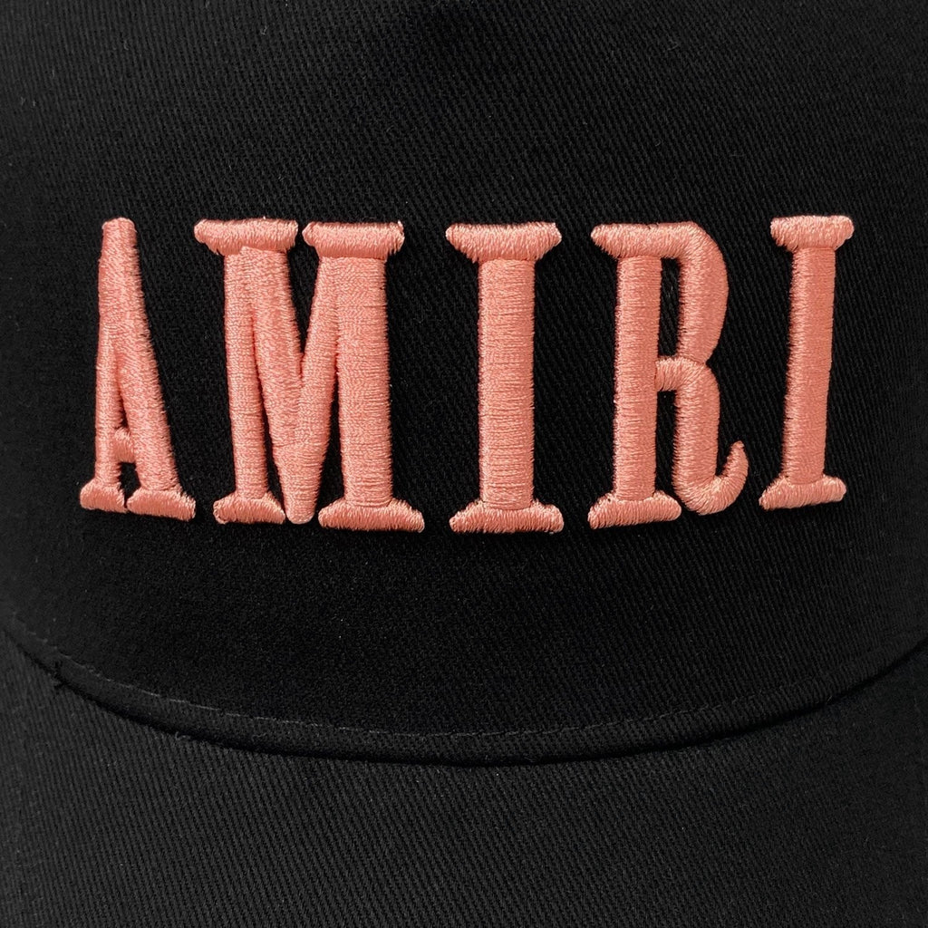 Amiri Luxus Baseballkappe Schwarz Pink Logo Unisex Verstellbar Streetwear Designer Kopfbedeckung