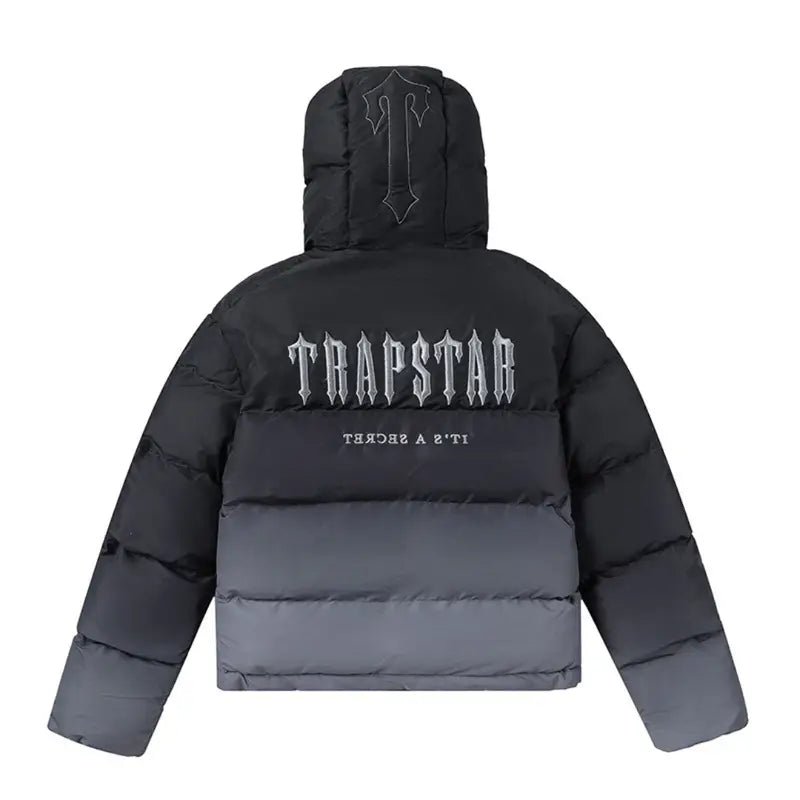 Trapstar Irongate Gradient Black Jacke – Stylische Herren Steppjacke mit Farbverlauf