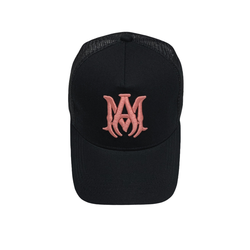 Amiri Luxus Baseball Cap Schwarz Pink – Exklusiver Designer Streetstyle Hut